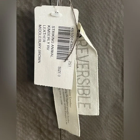 NWT Chico’s Leather Reversible Sze 0 Snakeskin - Picture 5 of 10